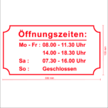 Öffnungszeiten 330x130mm - Image 3